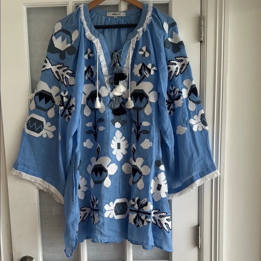 Eleven March 11 Dress 100% Linen XS
Pullover Mini Boho Travel Pockets - Picture 1 of 14